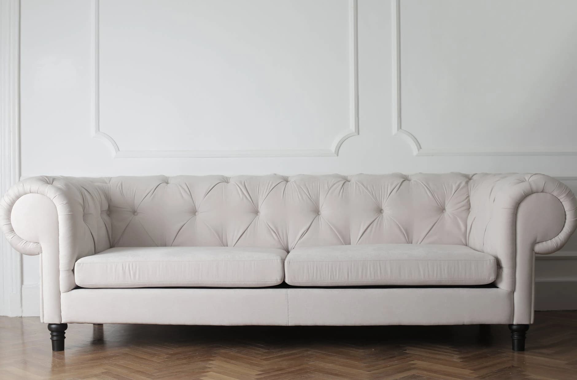 Neutral upholstered accent furniture for living room